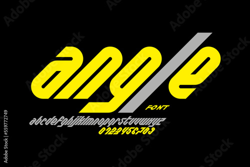Modern lowercase style font design, alphabet letters and numbers vector illustration