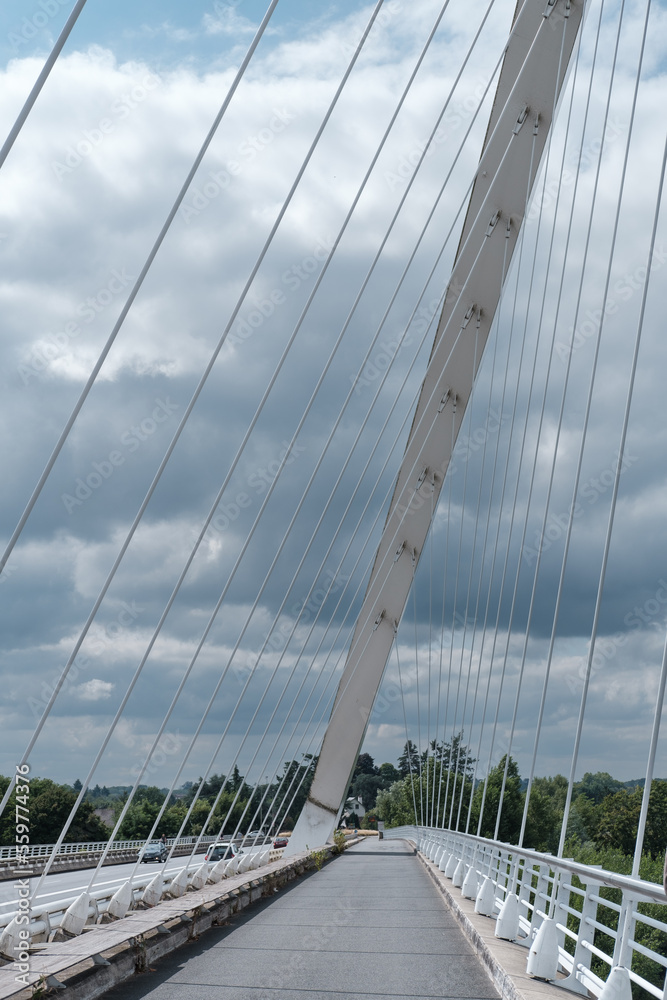 Obraz premium Bridge of Europe, Nantes, over the Loire