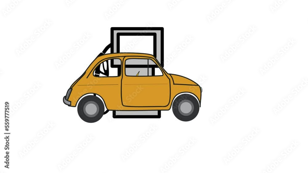 refueling an electric car with electricity. Fast charging. 4k video illustration. refueling an electric car with electricity. Fast charging. 4k video illustration.