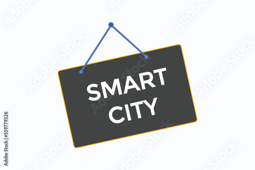 smart city button vectors.sign label speech bubble smart city
