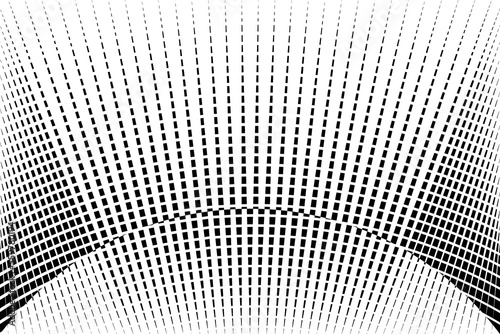 abstract halftone dots and lines background  geometric dynamic pattern  vector black and white texture