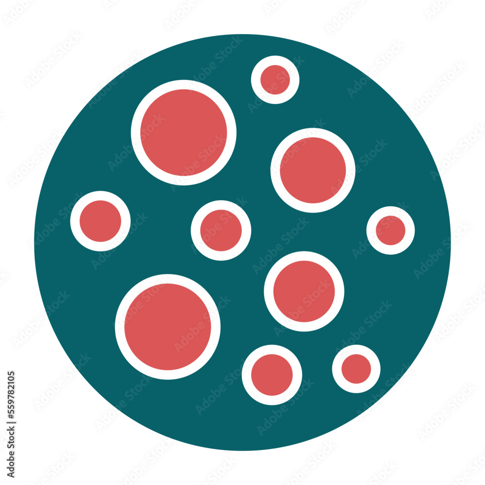 Fototapeta premium Full Moon Icon Style