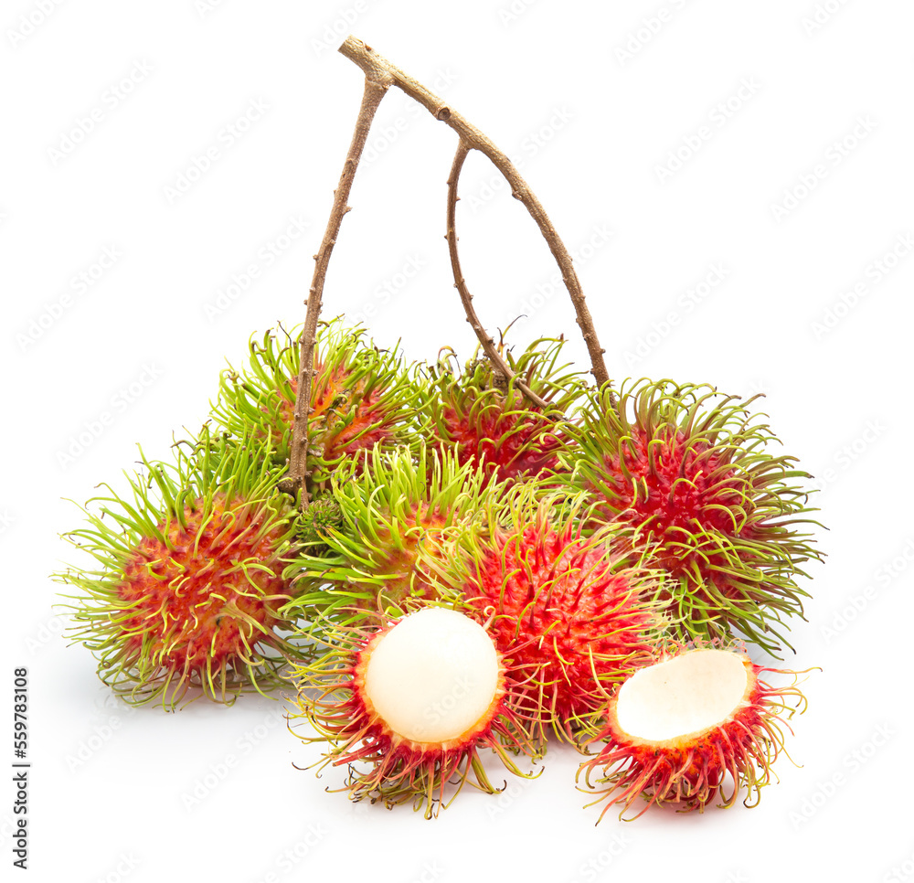 rambutan sweet delicious fruit isolated on white background rambutan sweet delicious fruit isolated on white background
