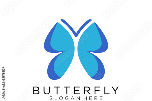 Butterfly logo, Gradient logo, butterfly, logo design, modern, graphic design, entre prise logo, business logo, Blue