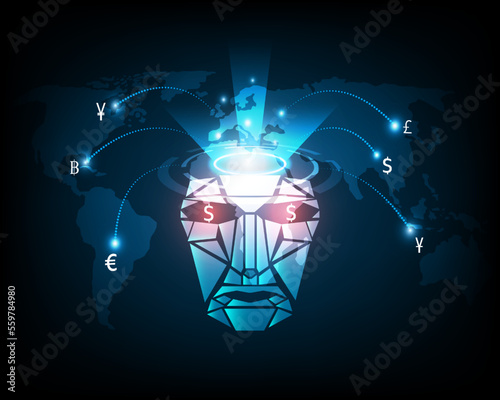 Graphics using artificial intelligence by analyzing all financial trading indicators.
