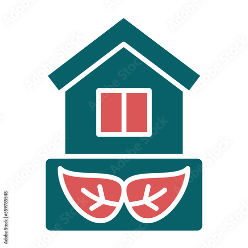 Eco House Icon Style