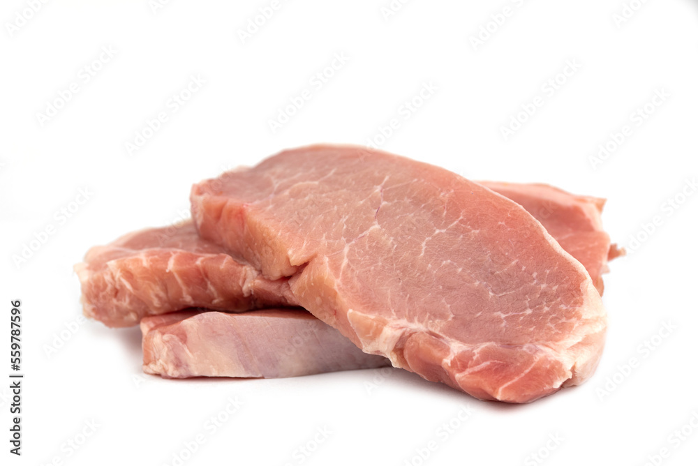 the piece of pork chops steak meat the piece of pork chops steak meat