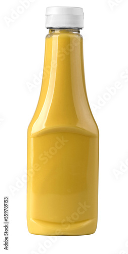 Papier peint Glass jar of mustard isolated