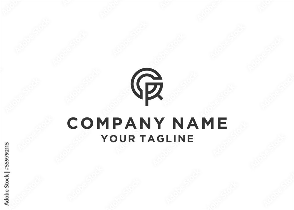 Initial Letter CR Monogram Logo Design Vector Initial Letter CR Monogram Logo Design Vector