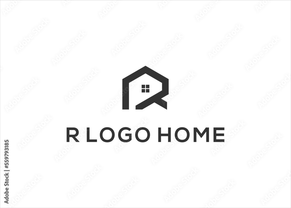 Initial Letter R Home real estate Logo Design Vector Initial Letter R Home real estate Logo Design Vector