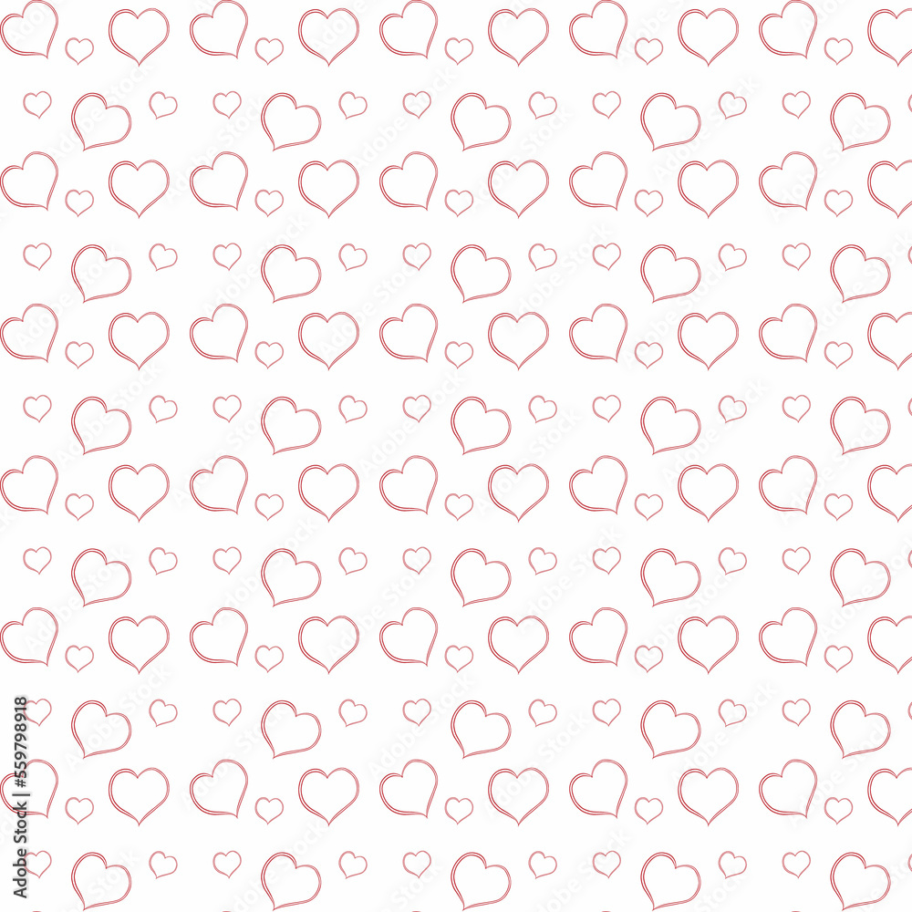 Background with hearts holiday decoration.