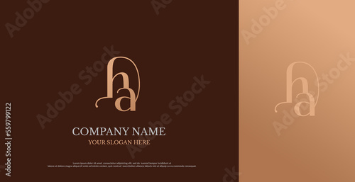 Initial HA Logo Design Vector 