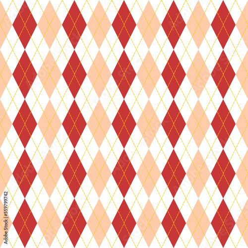 seamless pattern orange argyle background