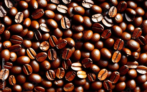 background of coffee beans  empty space