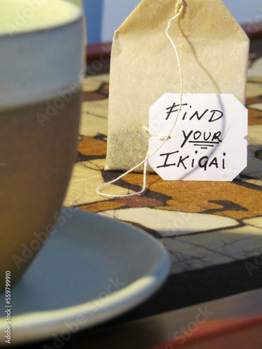 inspirational message on tea tag