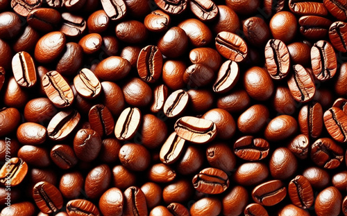 background of coffee beans  empty space