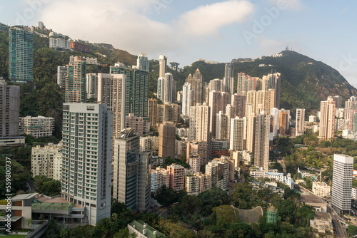 Skyscrapers of Victoria Peak on Hong Kong Island © Chris