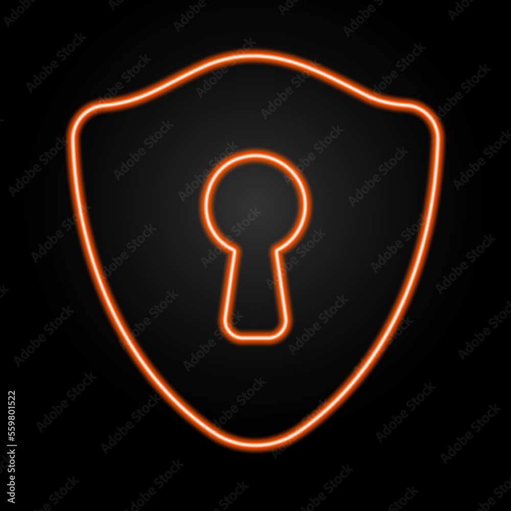 keyhole neon sign, modern glowing banner design, colorful modern design trends on black background. Vector illustration. keyhole neon sign, modern glowing banner design, colorful modern design trends on black background. Vector illustration.