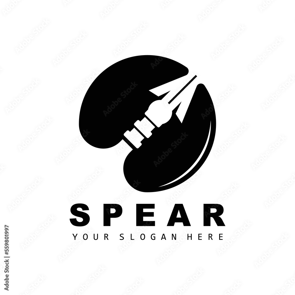 Spear Logo, Hunting Gear Design, Arrow War Weapon, Product Brand Vector Spear Logo, Hunting Gear Design, Arrow War Weapon, Product Brand Vector