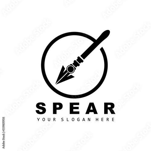 Spear Logo, Hunting Gear Design, Arrow War Weapon, Product Brand Vector