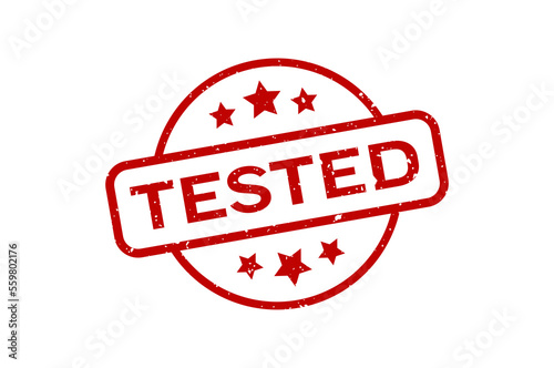 Tested - Stamp, Imprint, Seal Template. Vector Stock Illustration