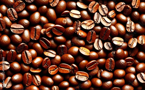 background of coffee beans  empty space