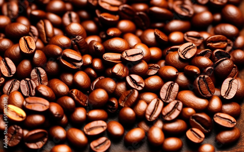 background of coffee beans  empty space