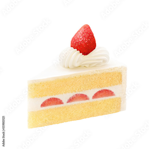 Cuadro en lienzo ショートケーキ いちご ケーキ イラスト リアル