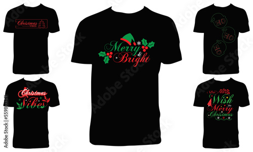 Christmas Typography T Shirt Design Bundle