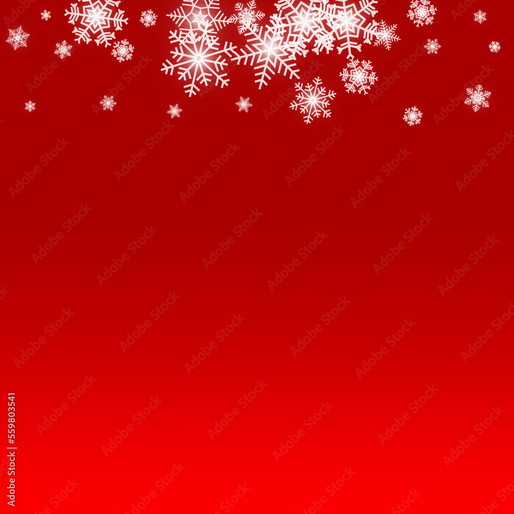 Gray Snowfall Vector Red Background. Winter Gray Snowfall Vector Red Background. Winter
