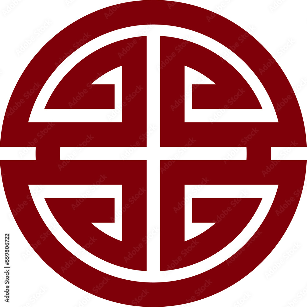Obraz premium Chinese circle decorative round