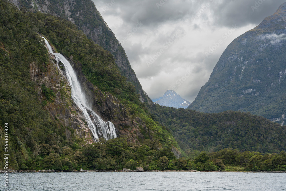 View from Milford Sound, Fjordland, New Zealand View from Milford Sound, Fjordland, New Zealand
