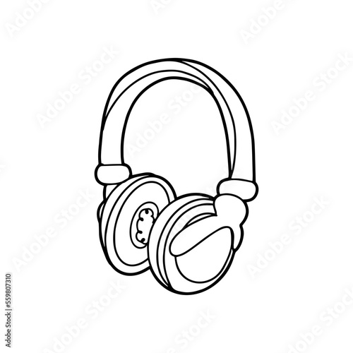 Design of audio headphones icon
