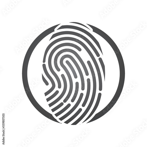 Fingerprint logo vector illustration icon template