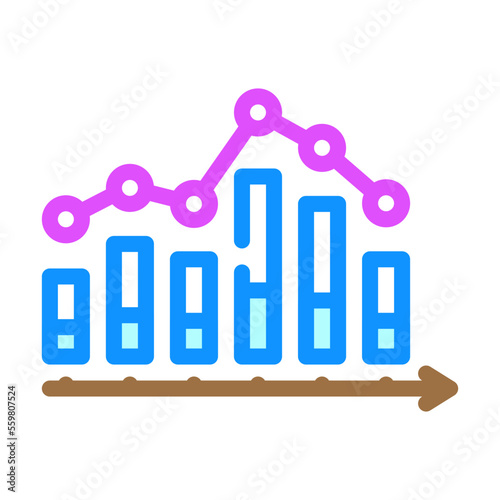 economy esg color icon vector. economy esg sign. isolated symbol illustration