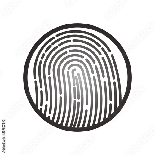 Fingerprint logo vector illustration icon template