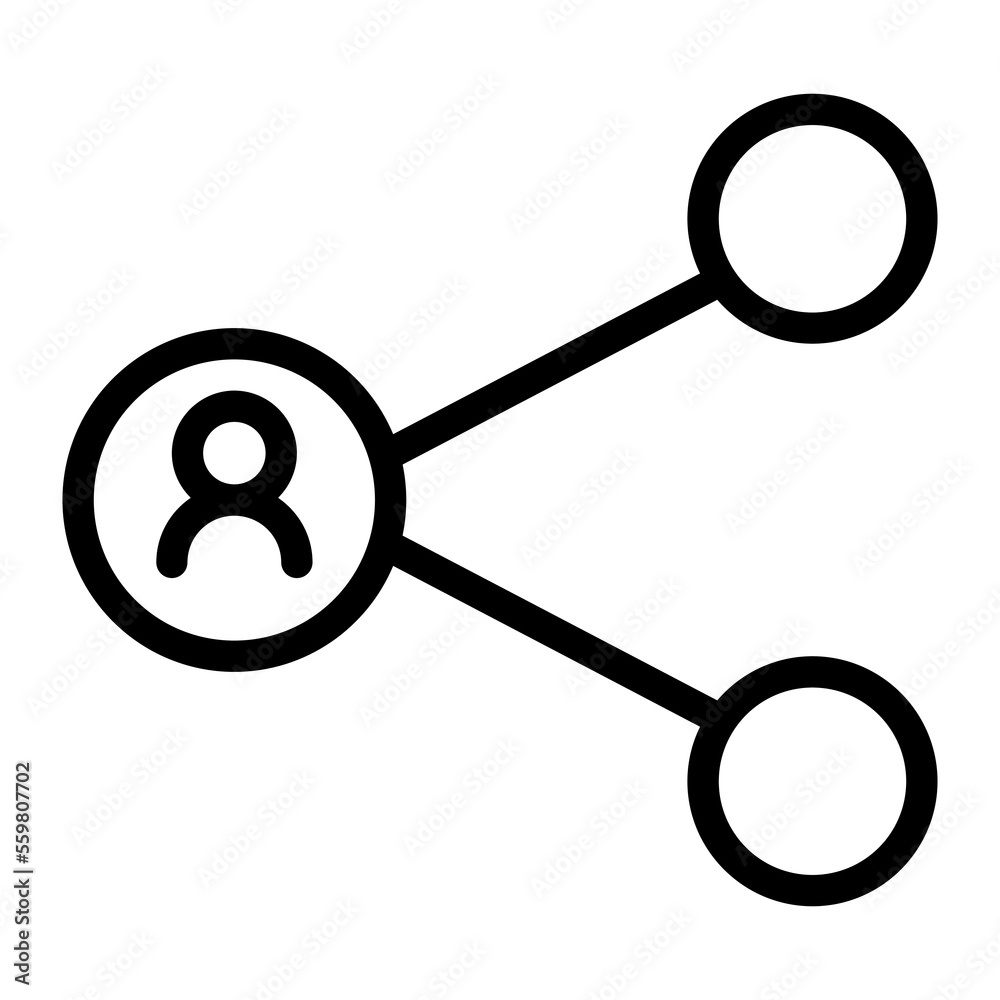 Isolated connection symbol in outline icon on white background. Networking, teamwork, share, social, business, seo Isolated connection symbol in outline icon on white background. Networking, teamwork, share, social, business, seo