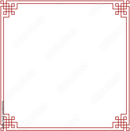 Fotomurale Chinese decorative frame