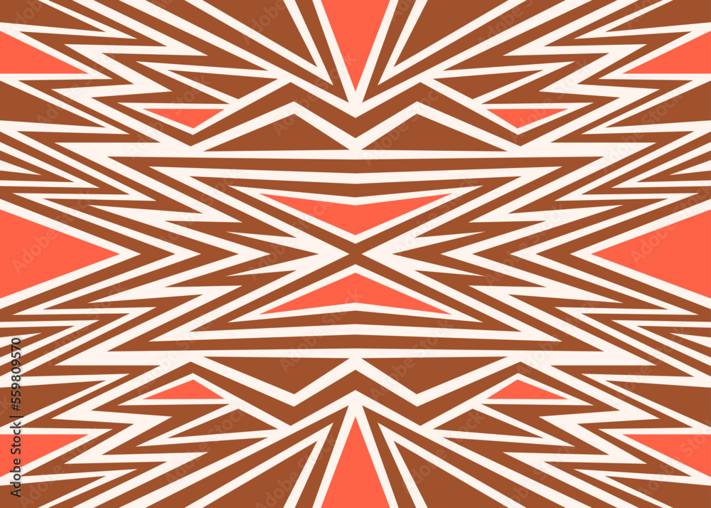 Abstract background with colorful triangle and zigzag lines pattern. Mosaic tile pattern