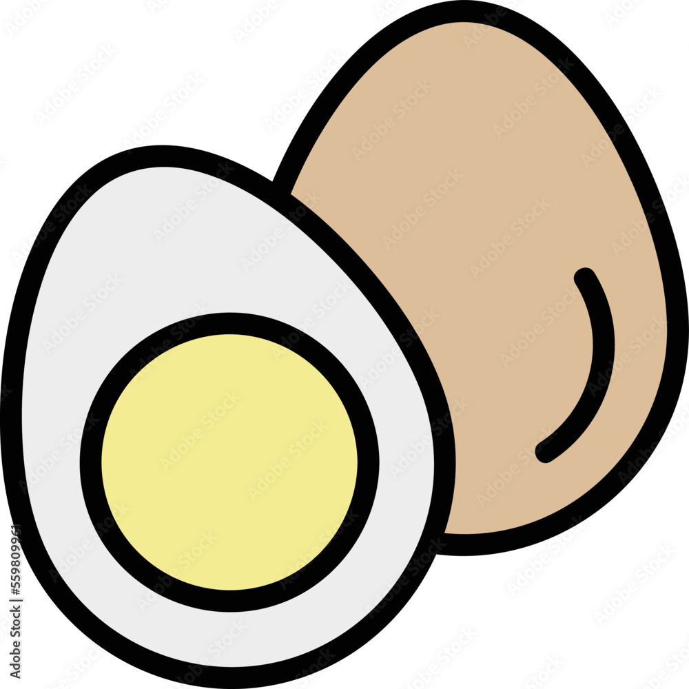 Linear chicken egg icon