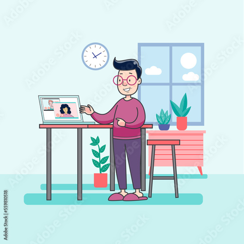 work for home with your laptop to prevent virus infection