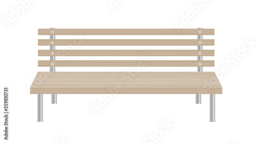 vector illustration of bench on PNG Transparent background, vector illustration 