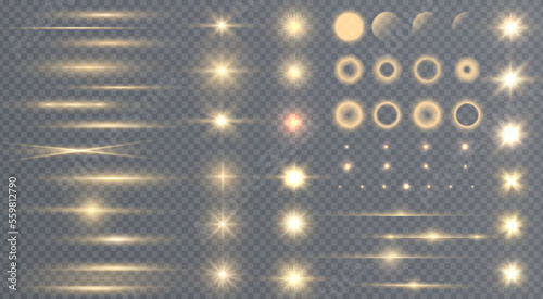 Light star gold set. Light sun gold set. Light flash gold set. Light line gold. Lazer gold light.