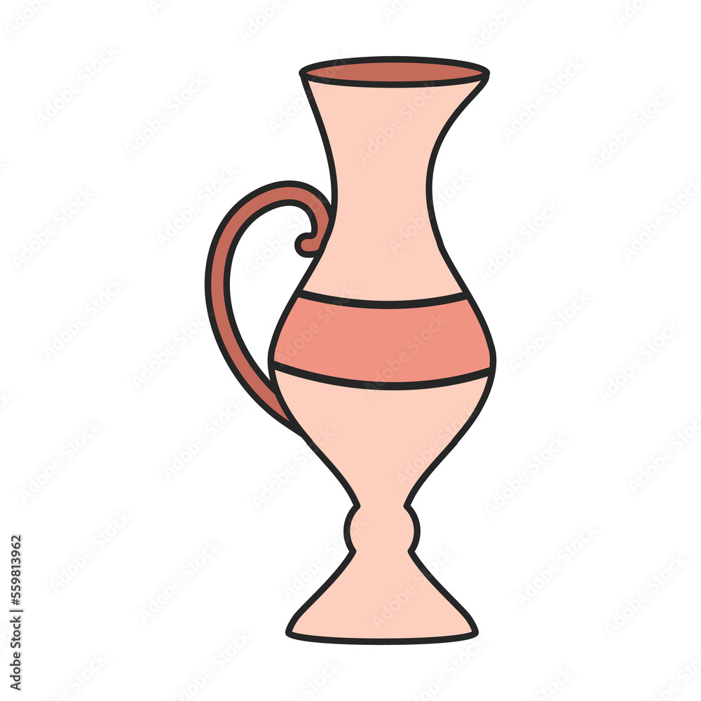 Pottery vase vector icon.Color vector icon isolated on white background pottery vase.
