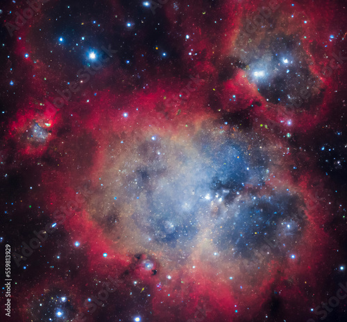 Background with nebula and stars in deep universe