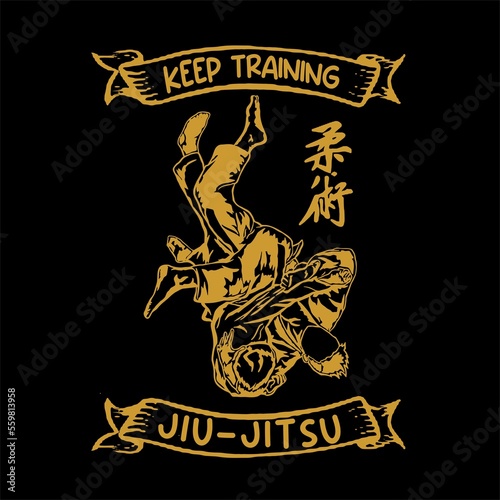 Принти на полотні jiujitsu logo