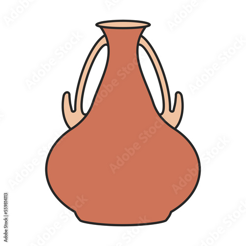 Pottery vase vector icon.Color vector icon isolated on white background pottery vase.