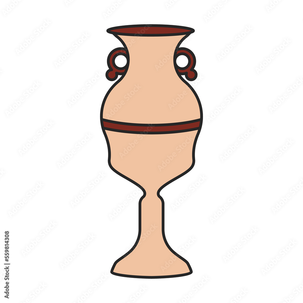 Pottery vase vector icon.Color vector icon isolated on white background pottery vase.