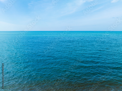 Sea surface aerial view,Bird eye view photo of blue waves and water surface texture Blue sea background Beautiful nature Amazing view sea background
