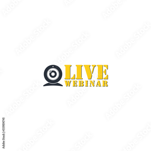 Live webinar button icon isolated on white background